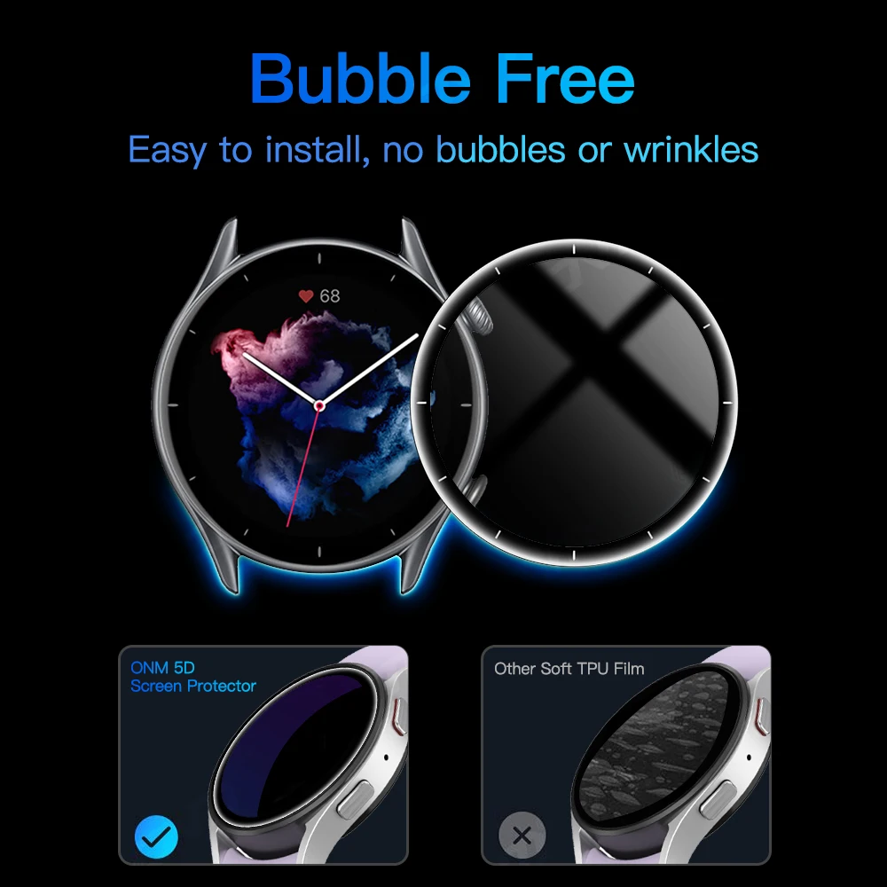 Amazfit-スマートウォッチスクリーン用のソフト保護フィルム,Amazfit