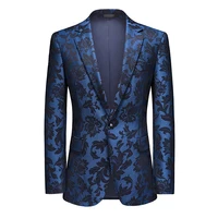 S-5XL High quality Men's fashion handsome Everything Business Everything Spring jacquard casual suit single West coat 2
