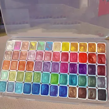Set di Pigmenti per Acquerello 20/24/60 Colori, Decorazioni Floreali, Resistenti alla Luce, Pigmenti Solidi Perlescenti Brillanti