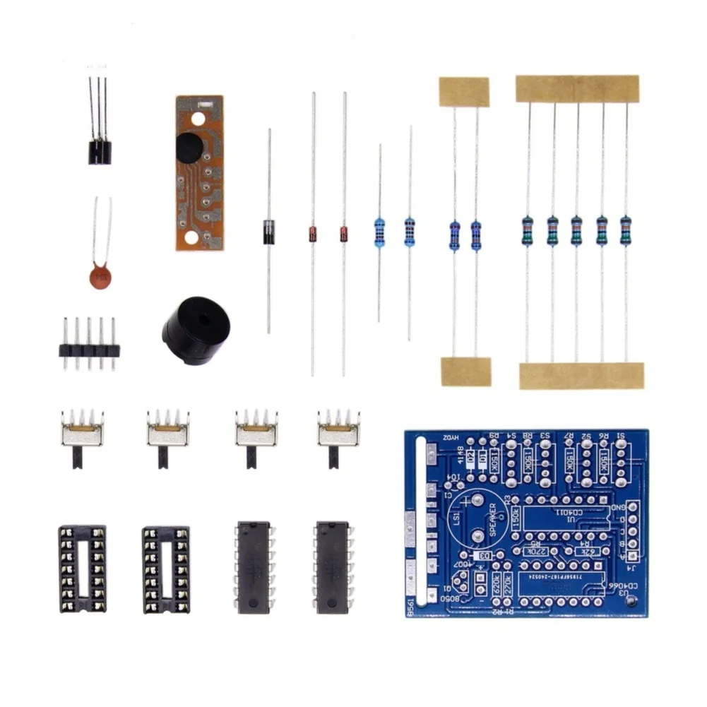 4.5V5V 작동 및 플라스틱 금속 구조를 갖춘 DIY 키트용 취미용자용 16음 효과 전자 모듈