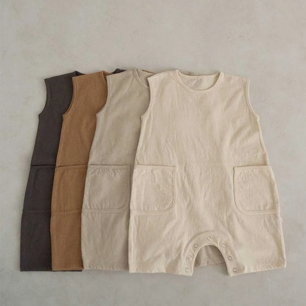 

Kid Romper 2023 Summer New Korean Version of Baby Onesie Ins Nordic Wind Net Color Ha Clothing Children's Patch Bag Farts
