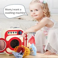 Kids Game Washing Machine Toy Pretend Play House Mini Simulation Electric Toys Rotate Kinetic Cleaning Preschool Toys For Girls 1