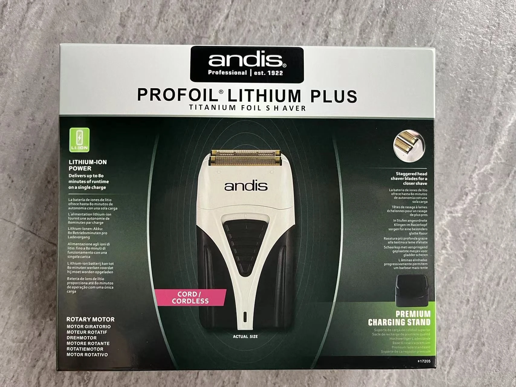 Original American ANDIS Profoil Lithium Plus 17205 Barber Hair Cleaning Electric Shaver for Men Razor Bald Hair Clipper Supplies electric razor electric shaver hair clipper electric hair clipper cordless shaver