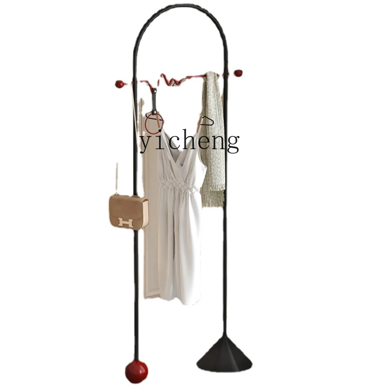 

Xl Retro Coat Rack Floor Bedroom and Household Creative Clothes Hanger Chic Silent Style Clothes Rack