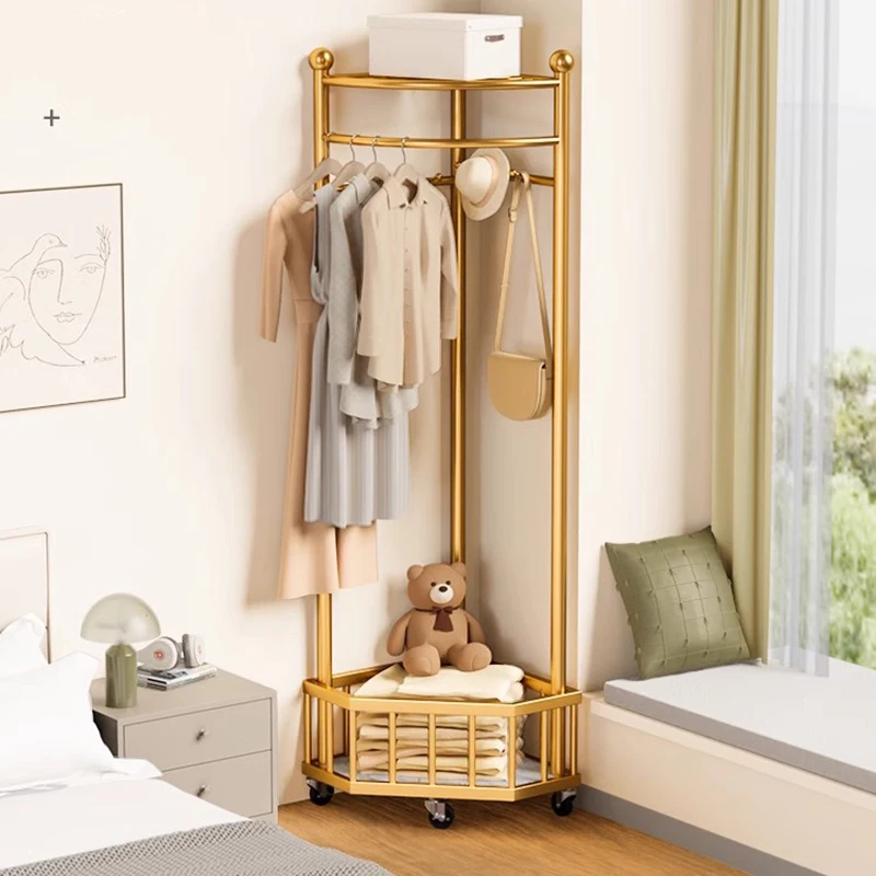 

Corner Shelf Metal Coat Racks Bag Hanger Modern Stores Bedroom Garment Hall Tree Coat Racks Adjustable Perchero Salon Furniture