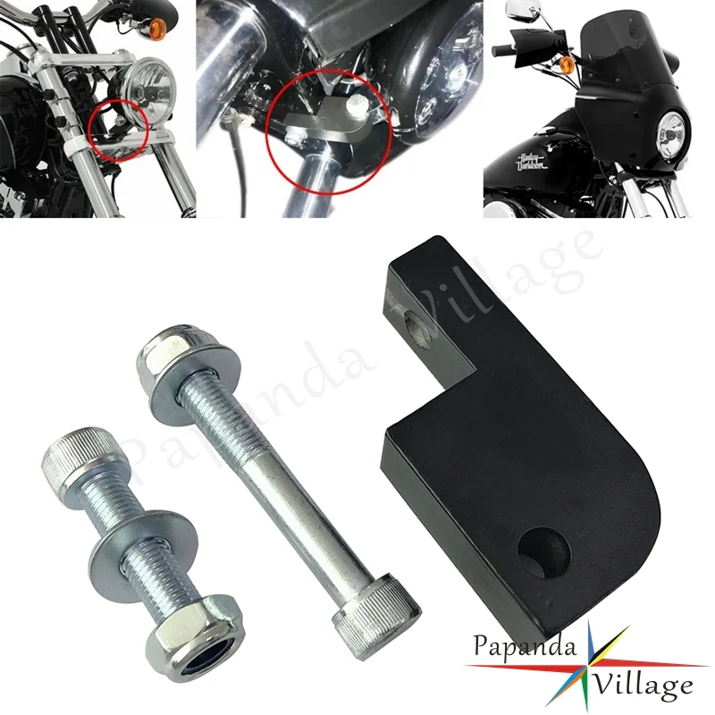 

39-49mm Motorcycle Fork Windshield Fairing Headlight Extension Block Bracket For Harley Street FXDWG FXDF 2006-17 FXDXT 1987-99
