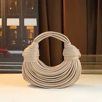 Ladies2025New Luxury Designer Handbags Hand-woven Noodle Bag Knot Bag silver Dinner Bag 6