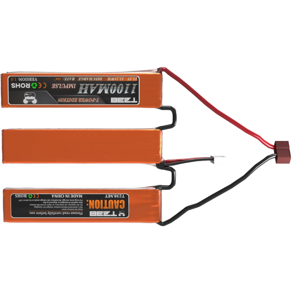 T238 IMPULSE 11.1v Battery for Water Gun 1100/1400mAh，30C battery for BB Airsoft Parts 4