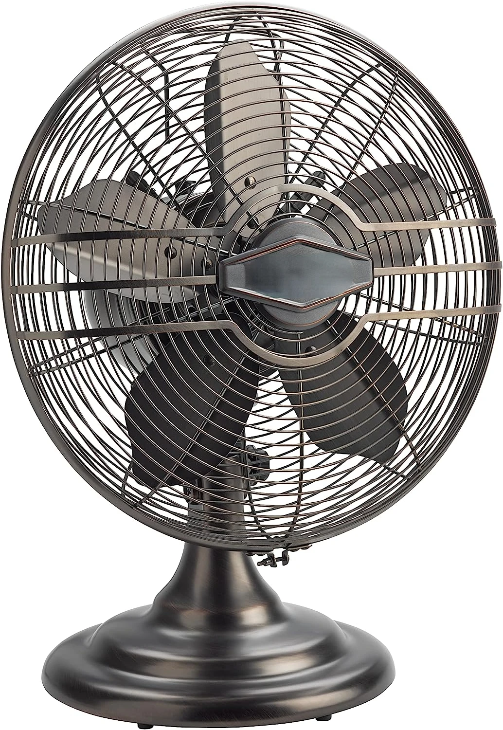 

Oscillating Table Top Fan, Portable, 3 Quiet Speeds, for Bedroom, Kitchen and Office, 17", Bronze, R12210