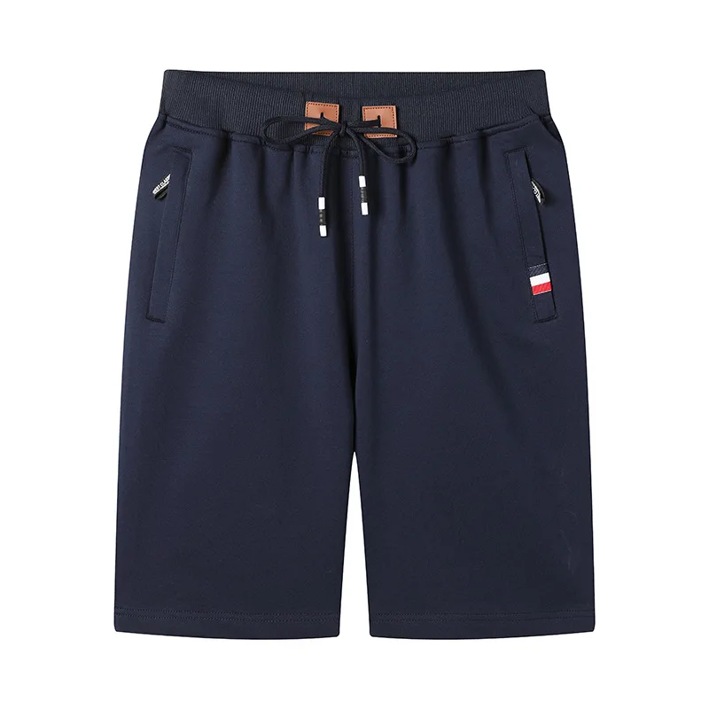 

Pure cotton shorts men's summer quarter new elastic waist sports casual pants, knitted breathable and loose fitting large size