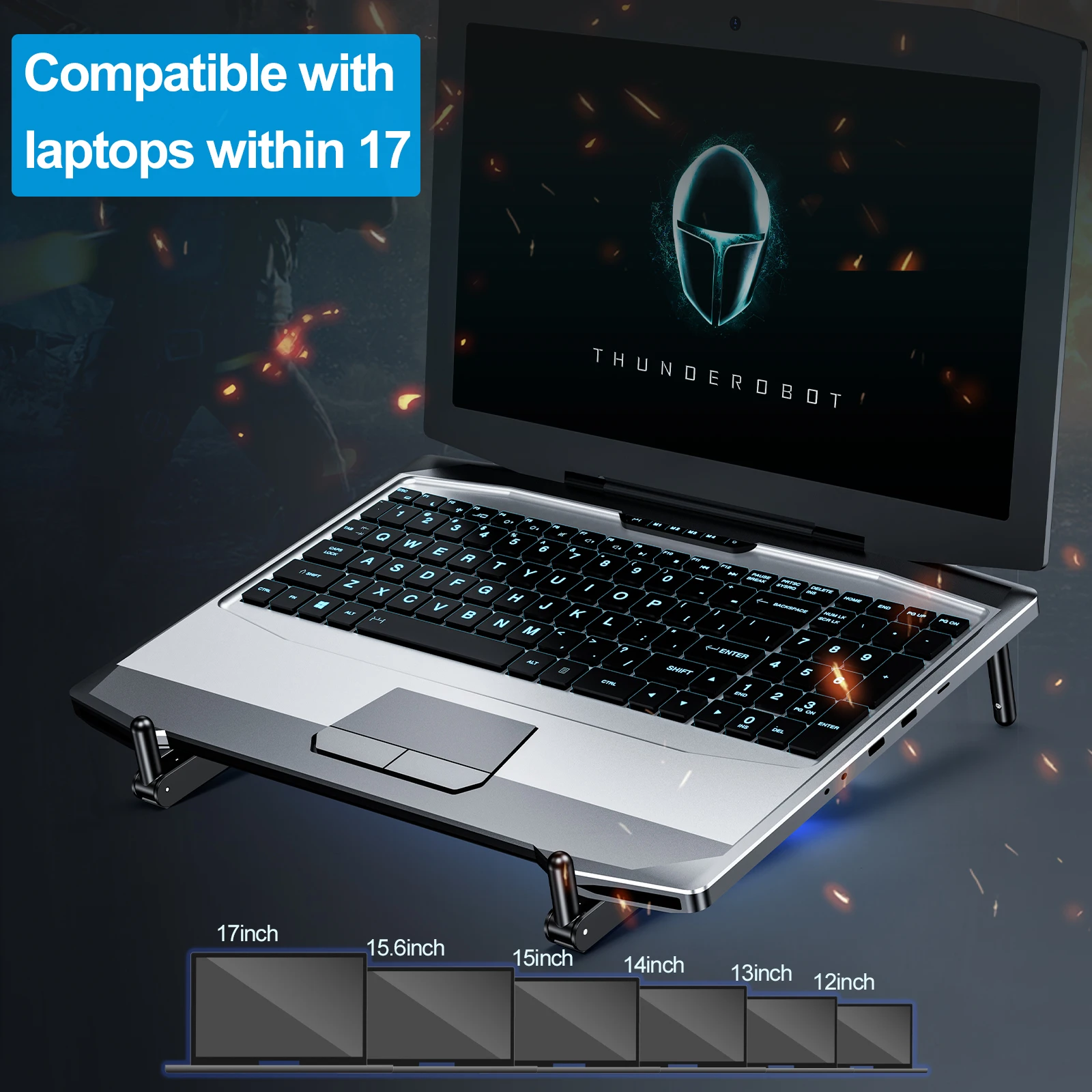 Laptop Fan Laptop Fan Stand Laptop Cooling Pad Laptop Stand Laptop Stand Portable Cooling Fan Heat Dissipation Macbook Air Pro iPad HP DELL Tablet Cooler Holder Notebook Bracket