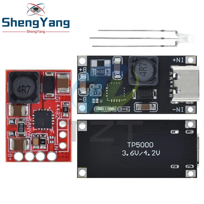 TYPE-C TP5000 DC 4,5 V-9 V 4,2 V/3,6 V 1A Lithium-Batterie Lade Board Lithium-Eisen Phosphat Ladegerät Flash Netzteil Modul