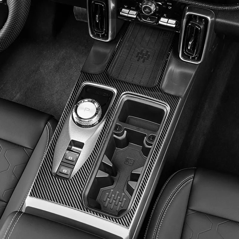 

Карбоновый узор для GWM Haval DARGO 2022, аксессуар, коробка передач, стеклянная панель переключателя, Защитная крышка для внутренней отделки из нержавеющей стали