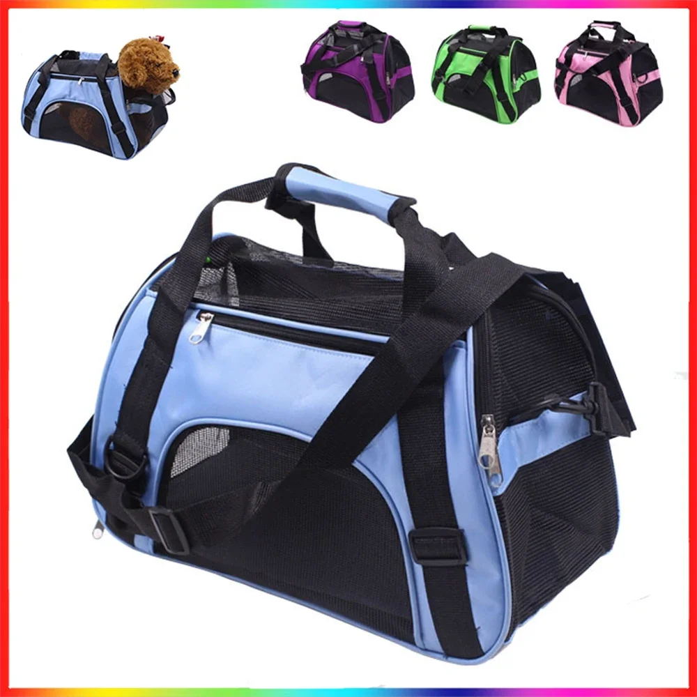 

Pet Carriers Bag Portable Breathable Foldable Bag Cat Dog Carrier Bags Outgoing Outdoor Travel Pets Cats Handbag Safety Zippers