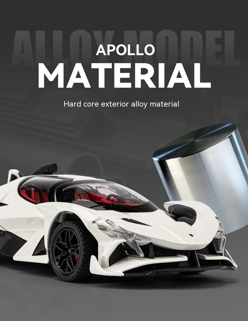 1:24 Apollo Project EVO Supercar Metal Alloy Diecast Toy Car Model