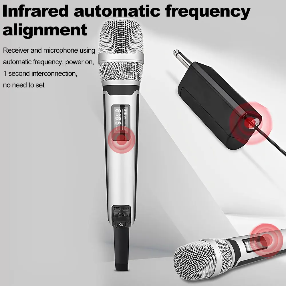 SKM9000 Wireless Microphone Professional UHF Frequency Adjustable Metal Sheel For Paryt Show Teaching Wedding