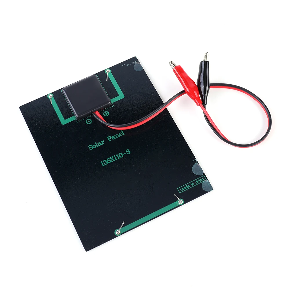 Solar Panel 5W 12V Portable Solar Charger Outdoor Waterproof For 9-12V Battery Charging
