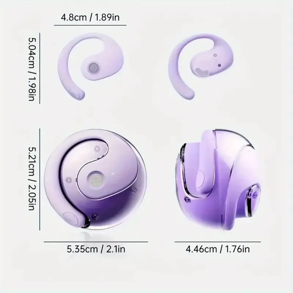 Wireless BT AI Real-time Language Translation Earphones 144 Languages Ear Hanging Headphone Translator for Travel Business