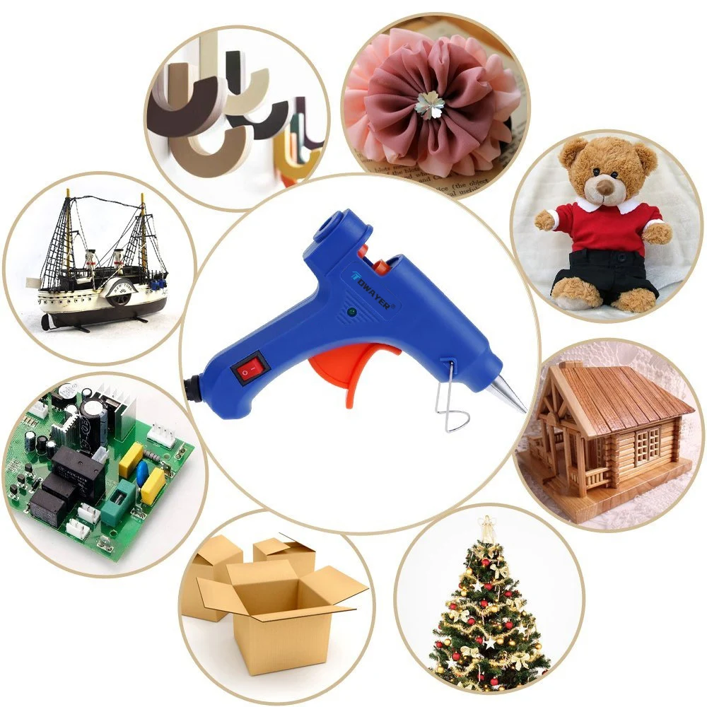 20W Hot Melt Glue Gun Mini Household Industrial Silicone Guns DIY Heat Temperature Thermo Electric Repair Tool With Glue Sticks 6