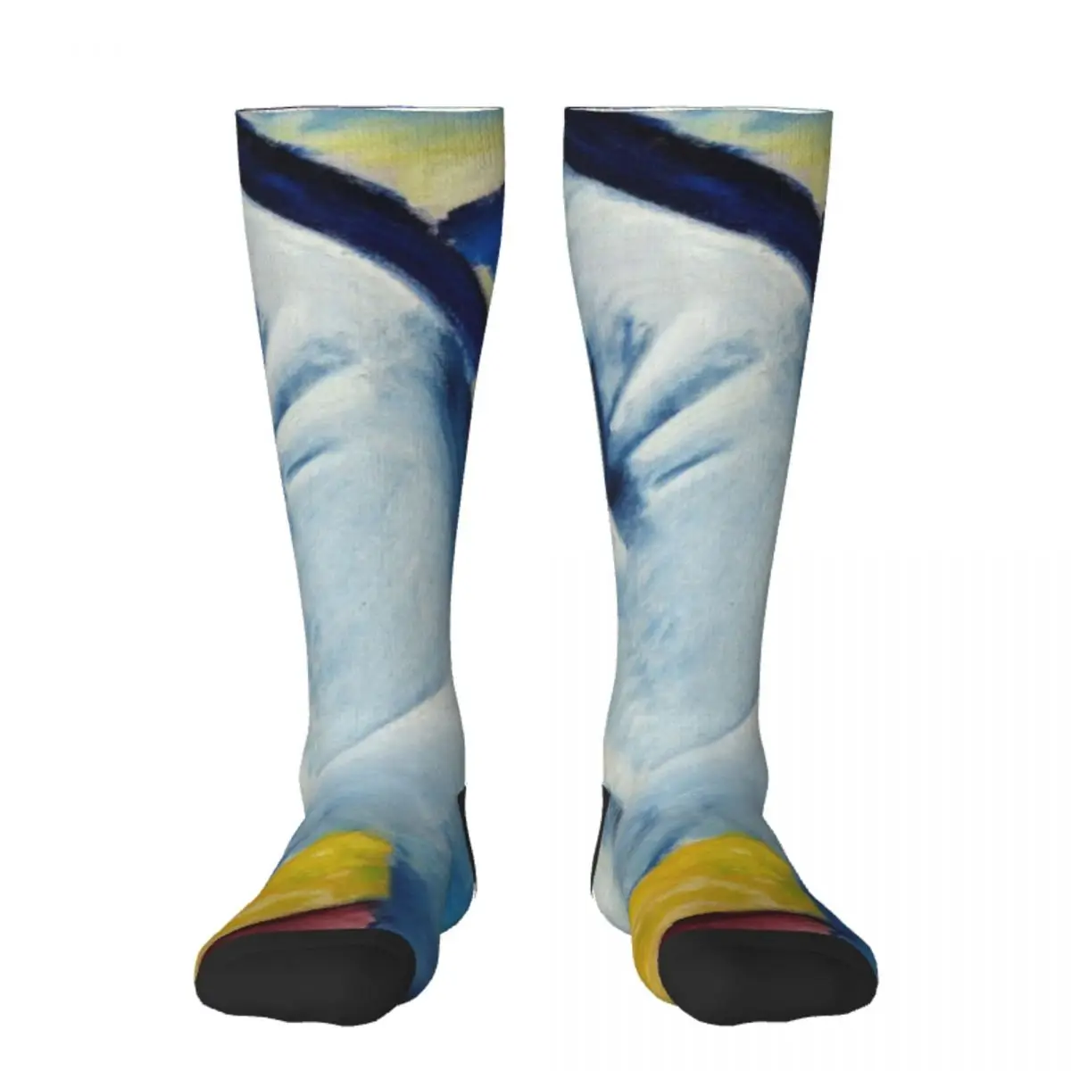 

Носки с изображением синих лошадей, модные японские спортивные носки с пальцами, женские и мужские