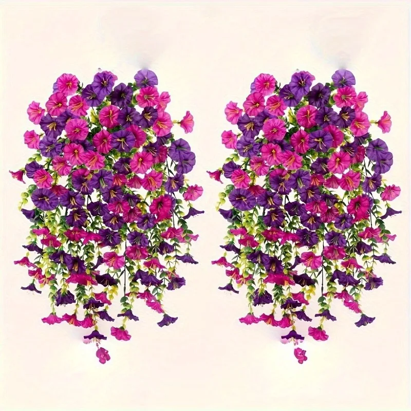 2 Stücke Künstliche Blumen 75 CM Hängende Gefälschte Pflanze für Wohnkultur Garten Hochzeit Dekoration Blumenkorb Girlande Wand Zubehör – Detail 4