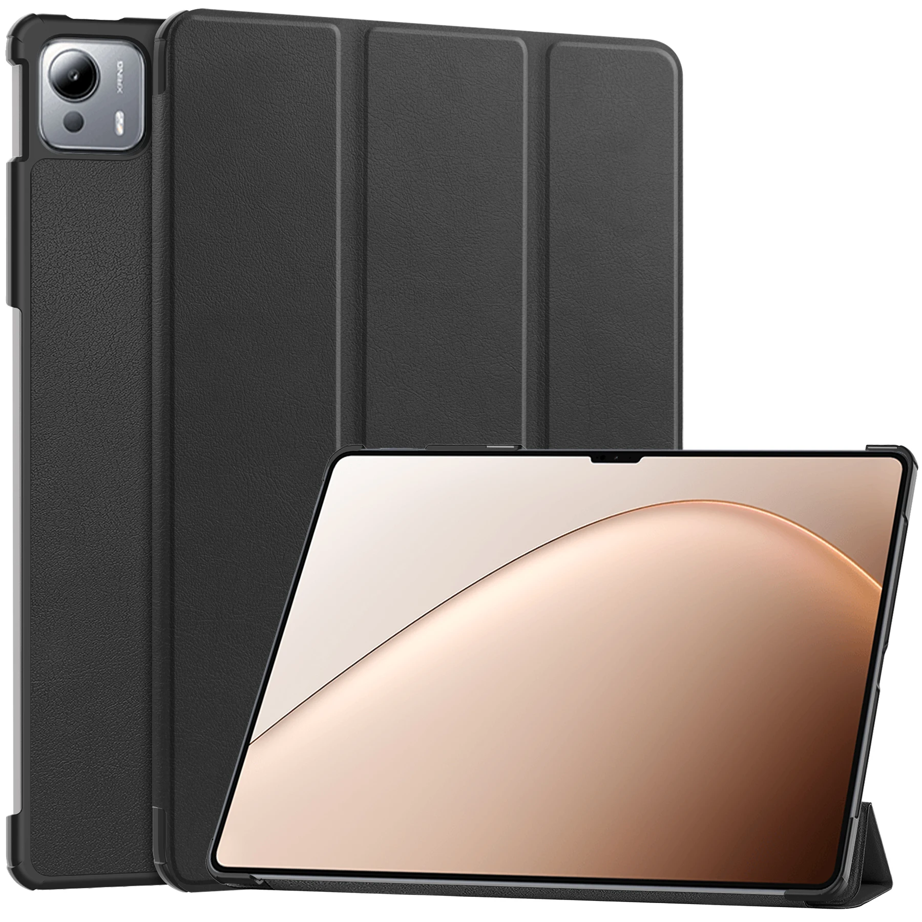 Tri-Folding PU Leather Flip Stand Cover with Auto Sleep