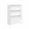 New 2025 Kids 34in Playroom Bookshelf with Veggie Bin Organizer and 2 Open Toy Storage Shelves 2
