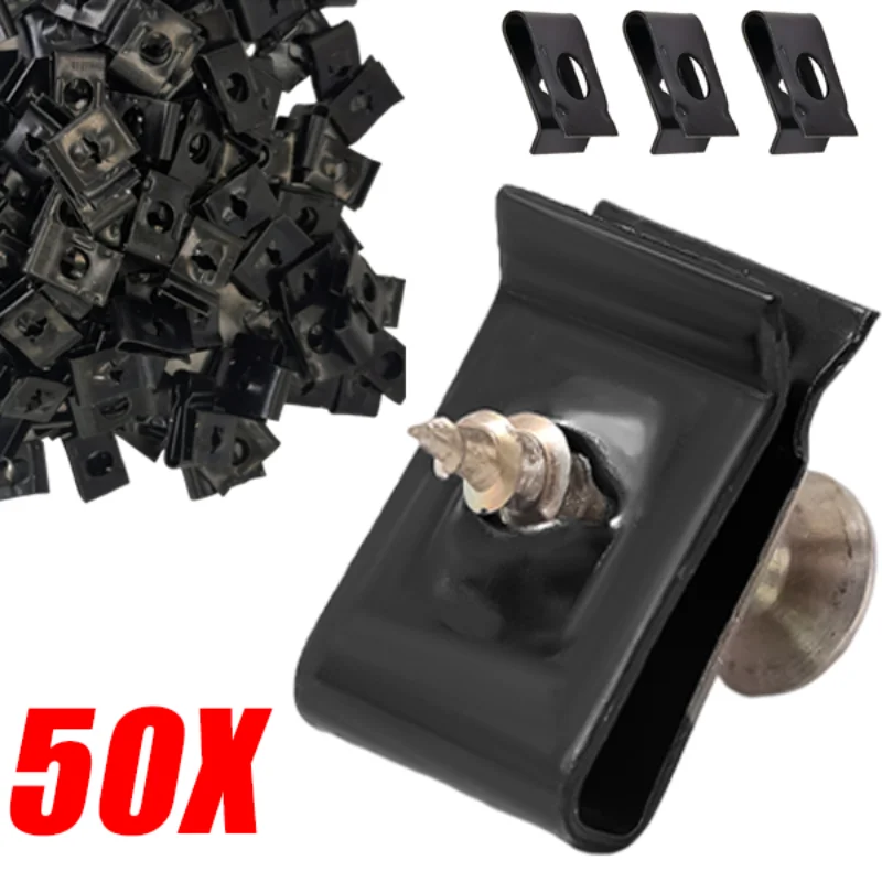 

Car Self-Tapping Screws U-Clips Bumper Mudguard Trim Plate Fasteners Automotive Metal U-Clips Auto Bumper Black Clamps