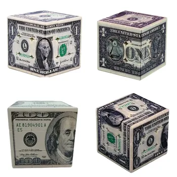 Creative 1&100 US Dollar Magic Cube Pattern Printing Professional Puzzle Speed Cube Education Children Adult Gifts Toys 1