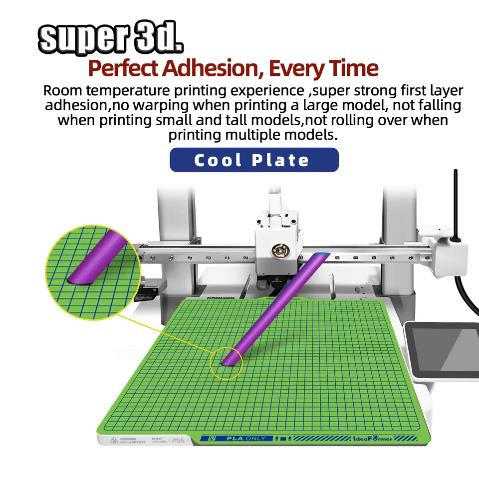 PLA Plate For Bambu Lab Build Plate Cool Plate P1P X1C A1 P1S Bambulab Cold Plate Dual Sided Super Adhesion Bamboo Heat Bed image 2