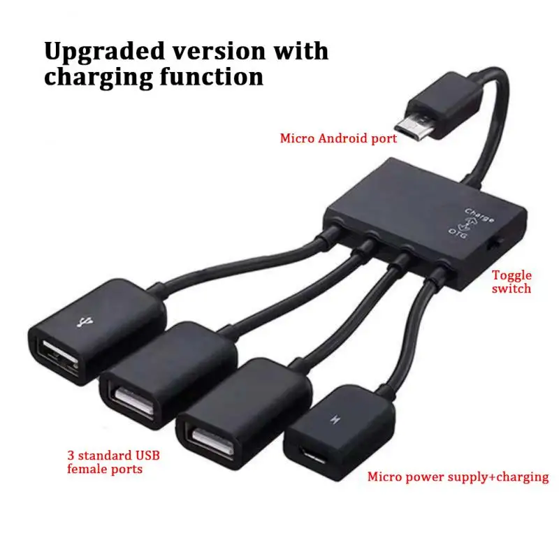 Фото Разветвитель Micro USB OTG для смартфона/планшета, 1-5 шт. №5