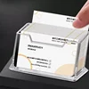 Three Layer Transparent Desktop Business Card Display Stand Box Special Office Business Cards Holder Desk Shelf Storage Boxes 2