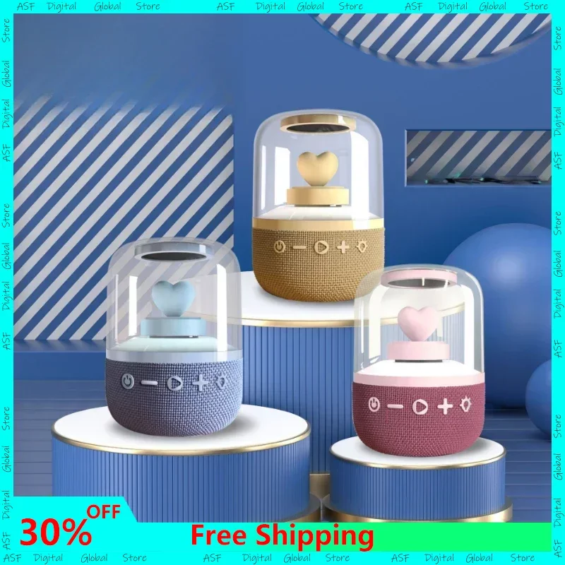 

New S6 Wireless Bluetooth Speaker TWS Bluetooth Sound Large Volume Translucent Home Colorful Atmosphere Light Portable Speakers