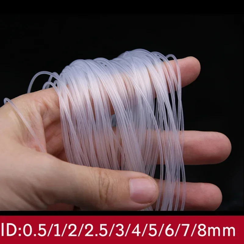 Silicone Tube 1M/5M Flexible Silicone Tubing ID 0.5 1 2 2.5 3 4 5 6 7 8 9 10 11 12mm Nontoxic Transparent Food Grade Soft Drink Tube Pipe