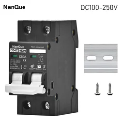 Enhanced Circuit Breaker - Low Voltage AC/DC MCB with C Curve Protection for Solar Panel and Battery Systems (16A - 63A, 2 - Pole)