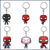 FUNKO Pocket Keychain Marvel Spider Man Multi Form Styles Film Comics Kawaii Cool Periphery Backpack Pendant Keychain Child Gift 1