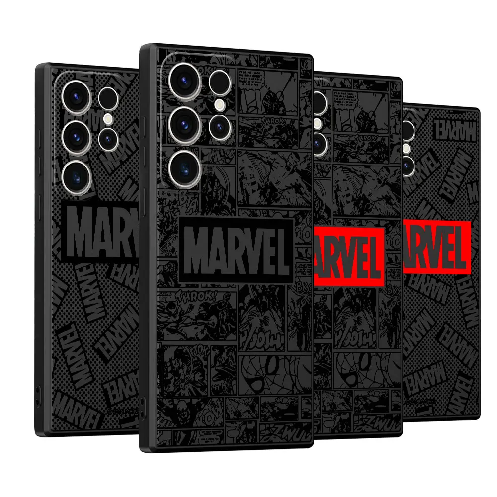 Custodia In Silicone Marvel Logo Avengers Per Samsung Galaxy S23 Ultra S20 S24 Ultra S22 Plus S21 5G S21 Fe S20 Fe S24 Cover