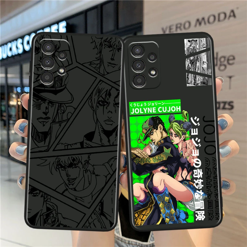 Jojo Anime Carino Per Samsung A90 A80 A70S A60 A50S A40 A30S A20E A20S A10S A03 A02 A2 Custodia In Silicone Nero Per Telefono