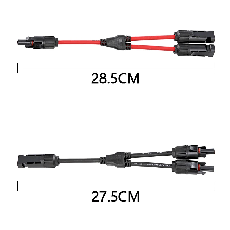 1 Paio Di Connettori A Y Per Pannelli Solari | Derivatore Per Cavo MC4 4mm² | Rame Stagnato IP67 1000V