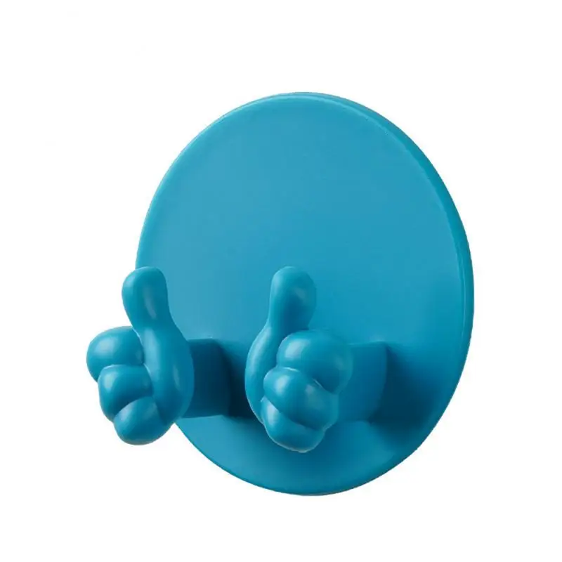 

Creative Thumb Plug Hook Punching-free Wall Adhesive Key Bag Hanger Hook Kitchen Wall Storage Paste Hook Plug Bracket Gadgets