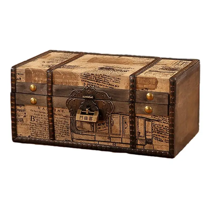 Scatola Dei Ricordi In Legno Scatola Portaoggetti Vintage Scatola Del Tesoro Vintage In Legno Scatola Portaoggetti Decorativa Per Ricordi E Gioielli