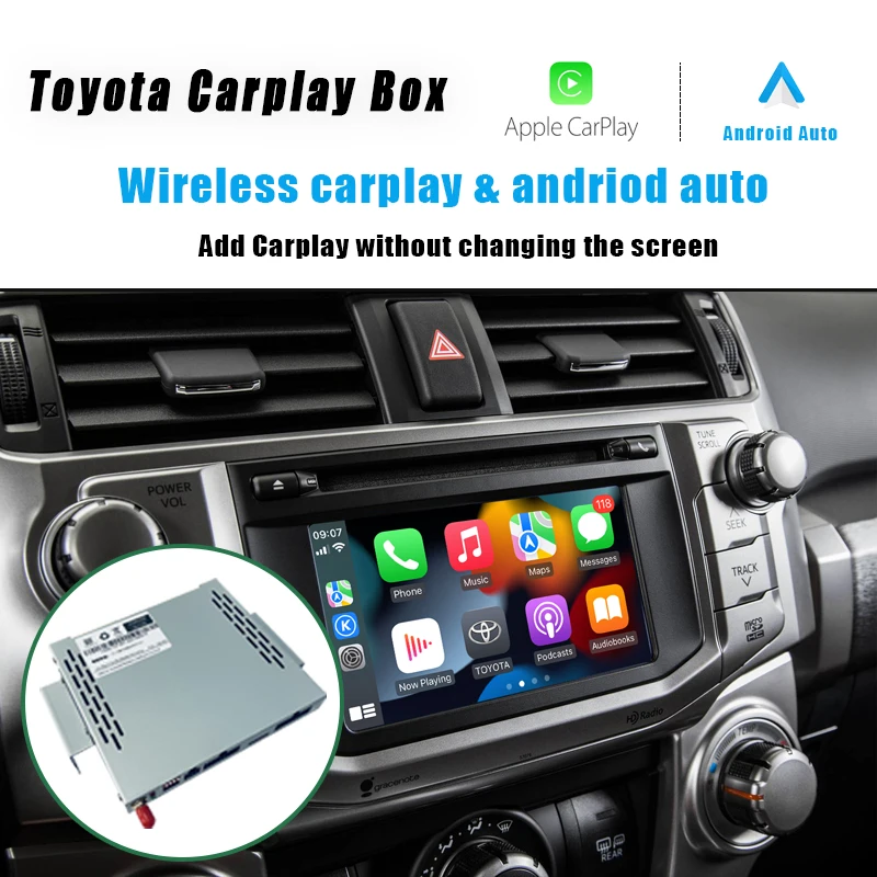 

Wireless Apple Carplay Android Auto Decoder For TOYOTA Series 2014-2020 Support Mirroring Navigation Reverse Camera Car