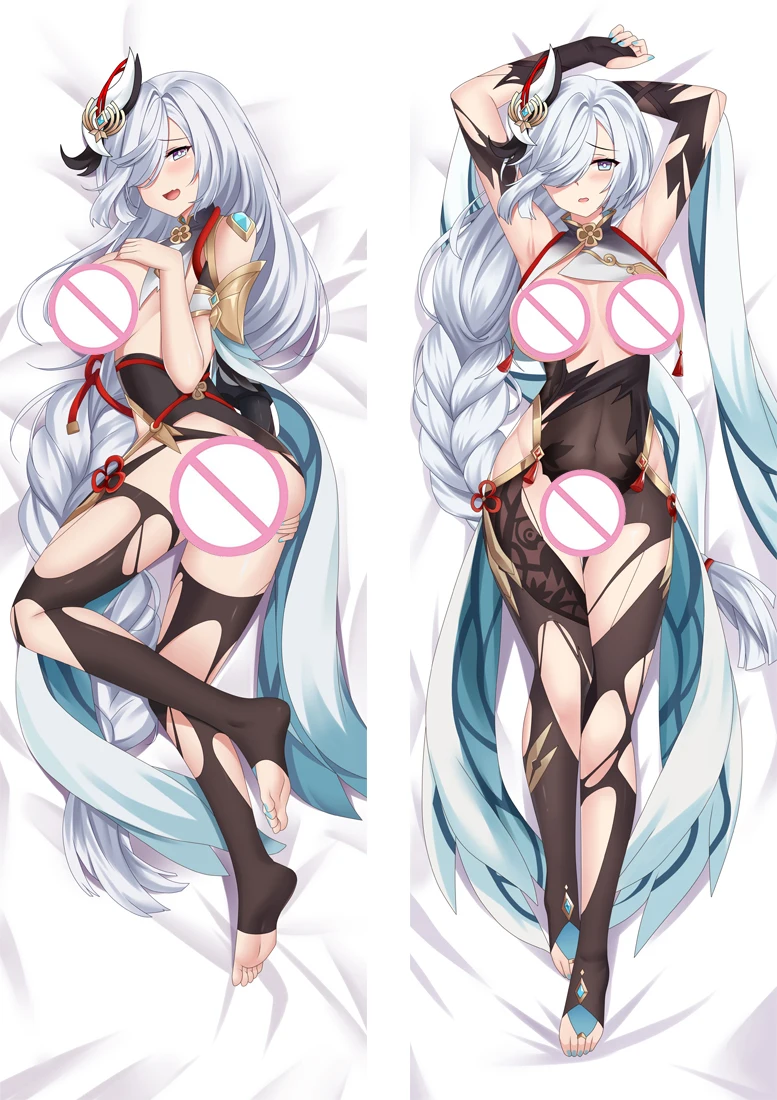 

Genshin Impact Shenhe Dakimakura Anime Cushion Pillow Cover Life-size Long Hugging Body Pillowcase