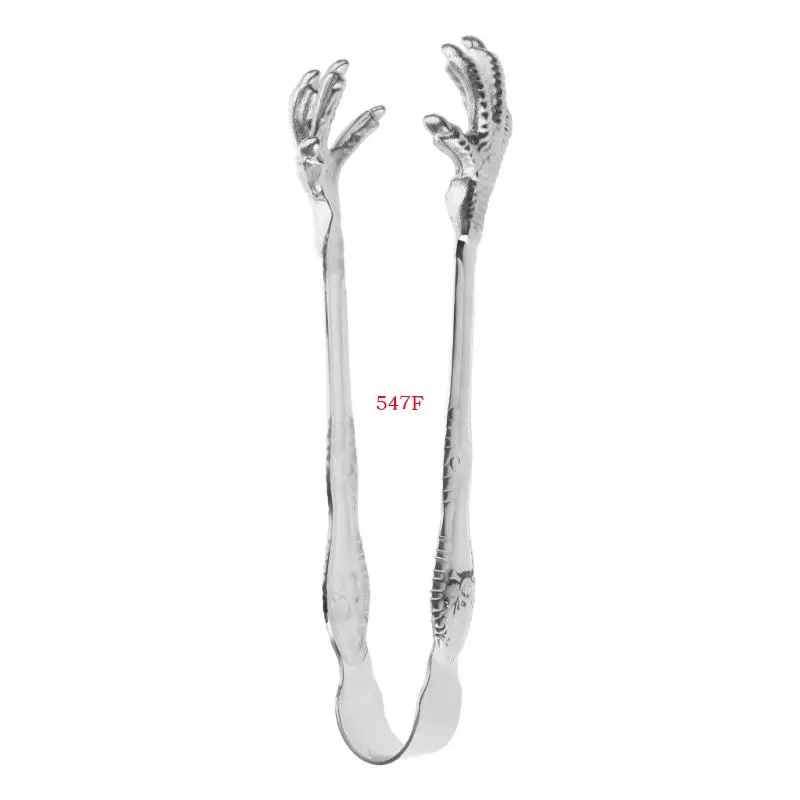 547F Stainless Steel Ice Tongs Kitchen Bar Small Serving Tongs Claw Sugar