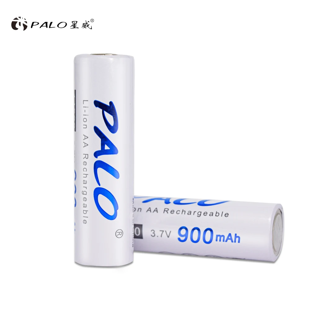 Palo 2-16Pcs 3.7V 14500 Batterie Ricaricabili Agli Ioni Di Litio Batteria Aa Batteria A Testa Piatta 14500 Per Torcia Frontale Torcia