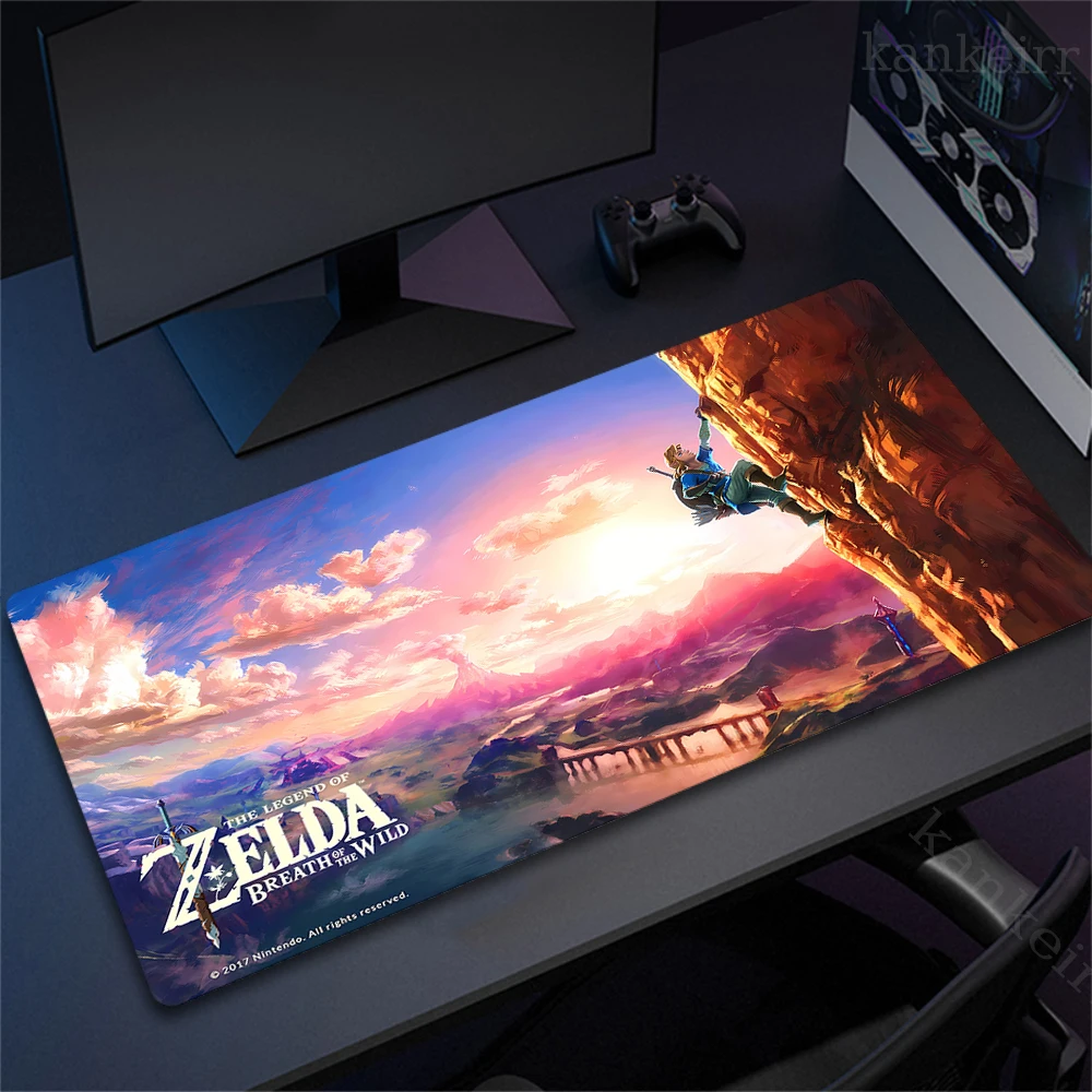 Mouse Pad Xxl Pc Gamer Anime Zelda Mousepad Cabinet Desk Mat Keyboard Carpet Anti-slip Expansion pad Computer Gaming Accessories