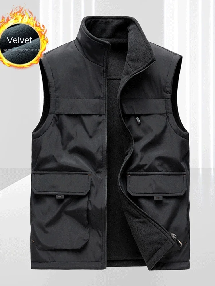 Men's Coat Fishing Clothing Hunting Vest Camping Free Shipping MAN Motorcyclist Coats Original High Quality Work Winter Gilets