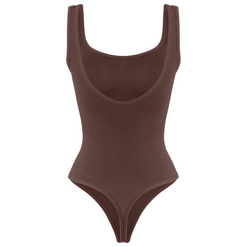 Description Picture 3 of itemSummer Women Waist Trainer Body Shaper Square Neck Tank Tops Seamless Tummy Control Shapewear with Thong Butt Lifter Bodysuits