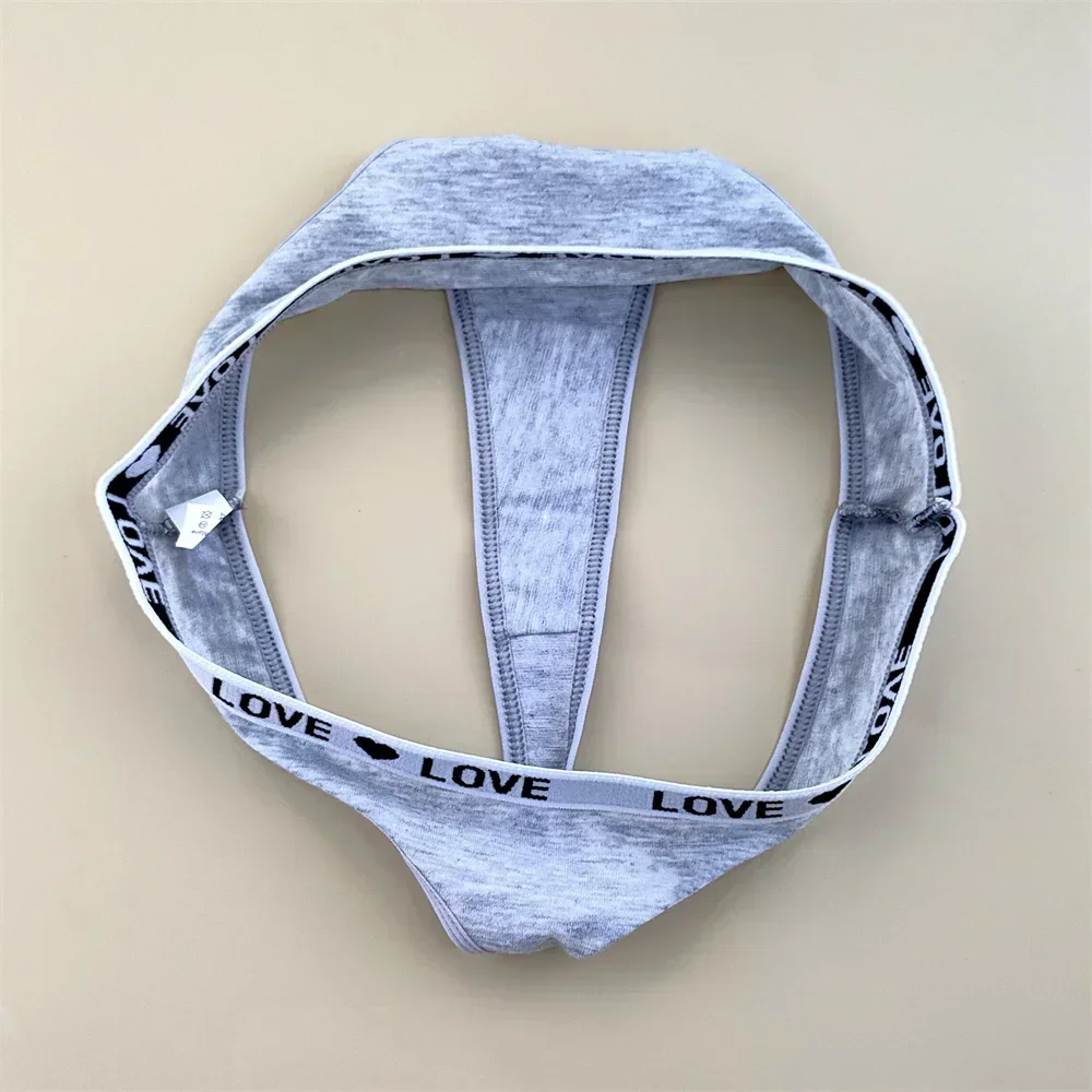 3Pcs "Love" Letters Cotton Thong Sexy Ladies Panties Women's G-string Underwear Sexy Yoga Fitness T Pants - Image 6