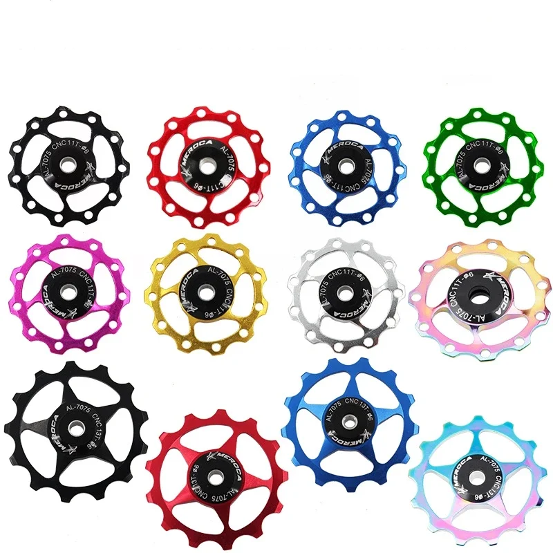 Meroca Mountain Bike Road Bicycle 11T 13T Alluminio Jockey Wheel Puleggia Deragliatore Posteriore Guida Cuscinetto In Acciaio